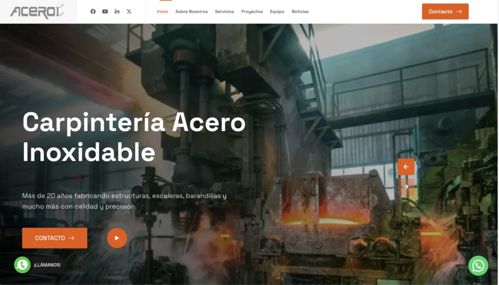 Aceroi — Web corporativa