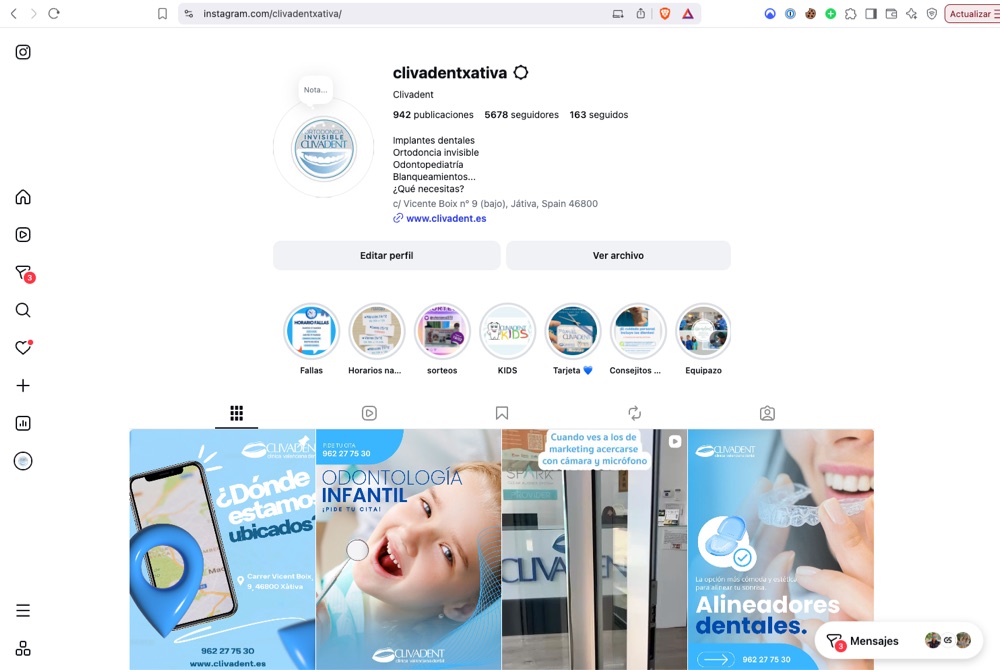 Clivadent — Redes Sociales