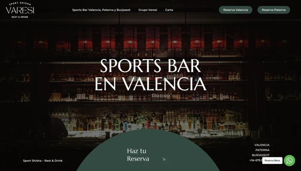 Grupo Varesi — Web · Hostelería