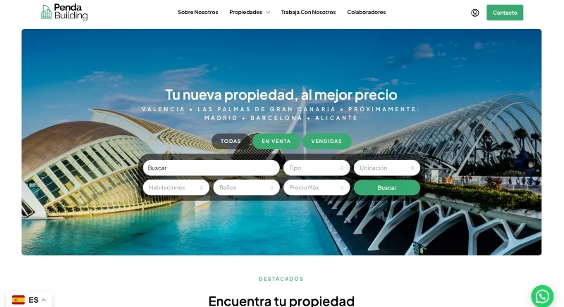 Penda Building — Web inmobiliaria